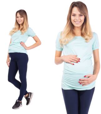 Legginsy ciążowe czarne classic granatowe