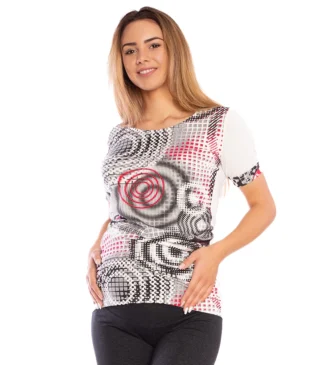 Bluzka ciążowa Natalia Kolorowa Fantazja Geometryczna