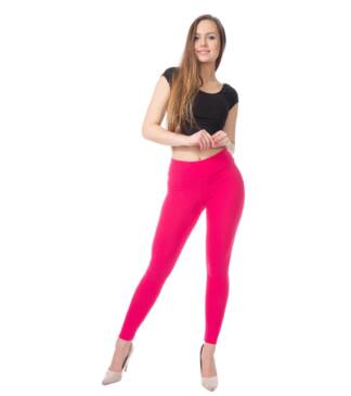legginsy damskie wysoki stan amarantowe