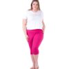 Amarantowe legginsy RYBACZKI plus size