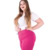 Amarantowe legginsy RYBACZKI plus size