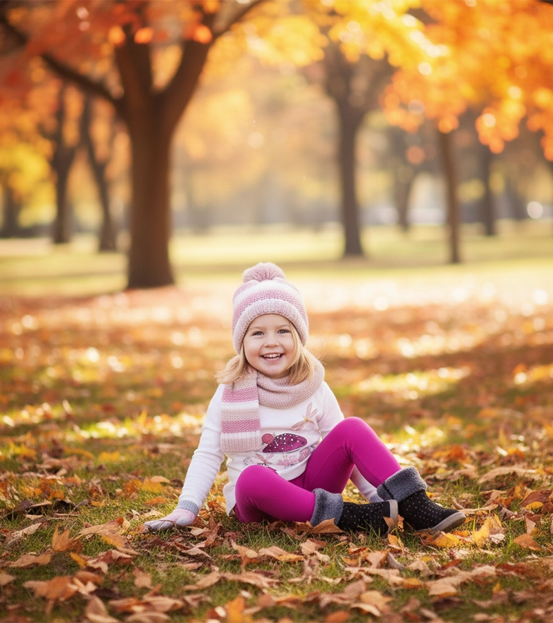 Ocieplane legginsy dziewczęce w kolorze amarantowym Bensini