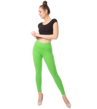 legginsy damskie wysoka talia zielone bensini