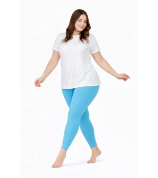 legginsy damskie turkusowe plus size bensini