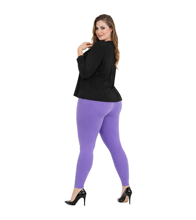 legginsy damskie fioletowe plus size bensini