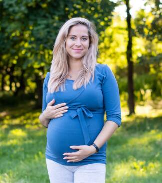 szafirowa bluzka ciazowa karmienie rozalia bensini