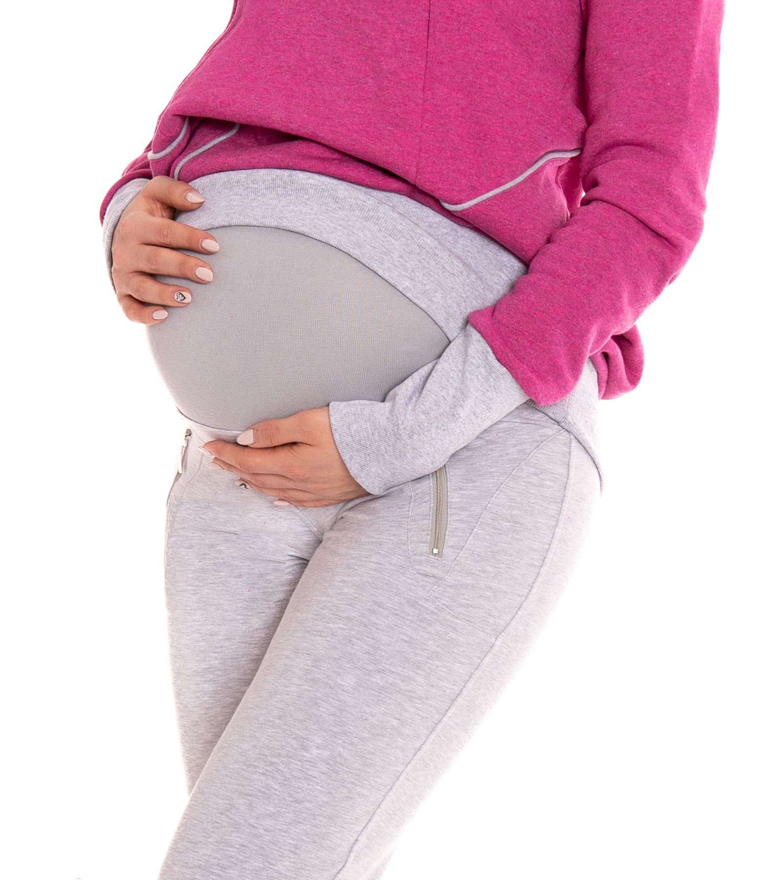 Spodnie ciążowe dresowe Greta w melanżowy deseń Bensini