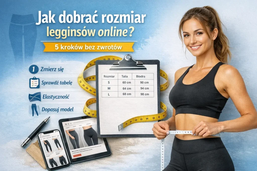 Jak dobrać rozmiar legginsów online? 5 kroków bez zwrotów