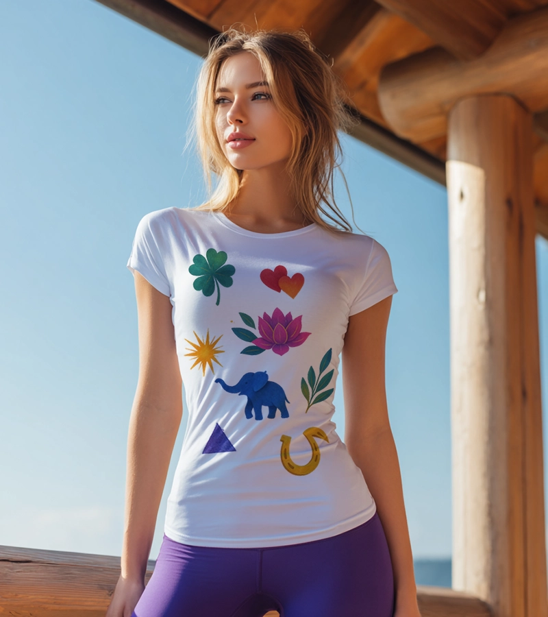 Zestaw koszulek dla mamy i córki – Kolekcja Szczęście