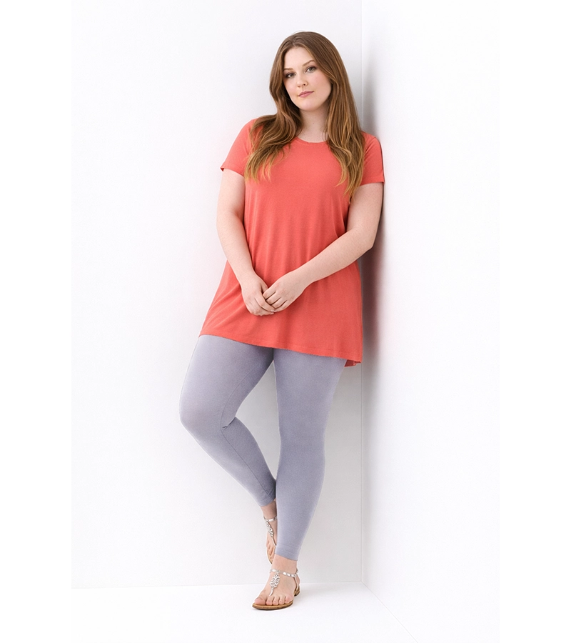 Bensini szare legginsy plus size, długie