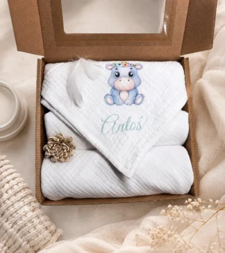 personalizowana pieluszka muślinowa z imieniem