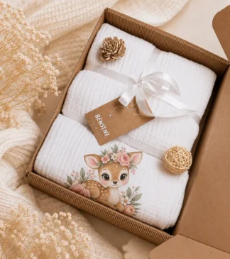 personalizowana pieluszka muślinowa z imieniem dla dziewczynki